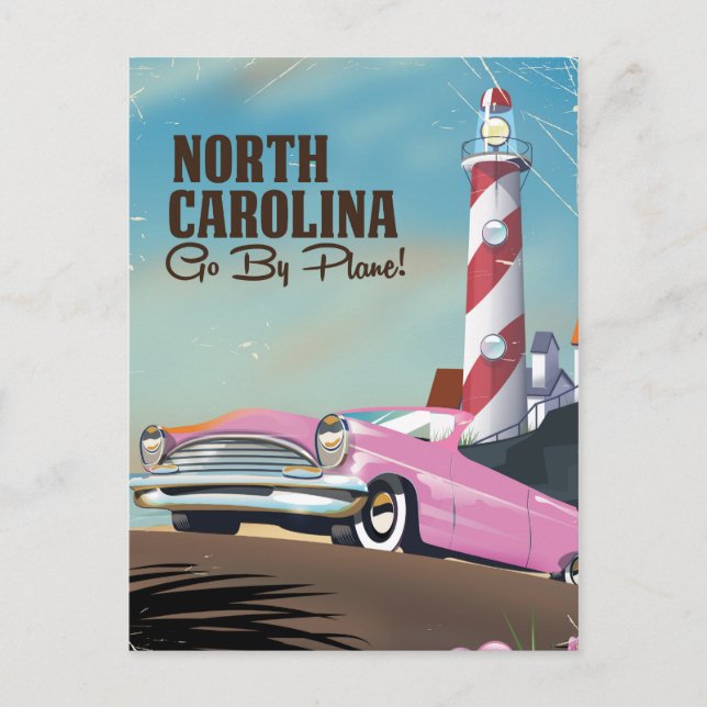 North Carolina Lighthouse travel poster Postcard (Front)