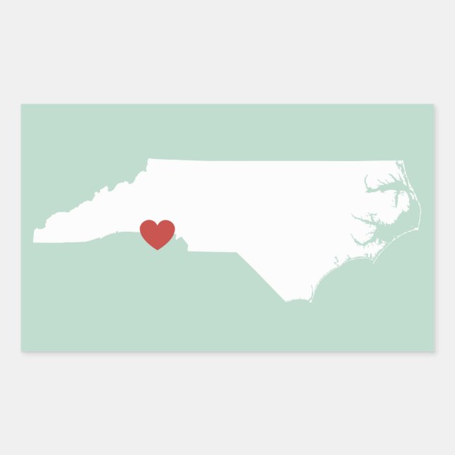 North Carolina Love - Customisable Sticker (Front)