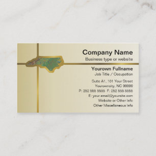 North Carolina Map Business Card