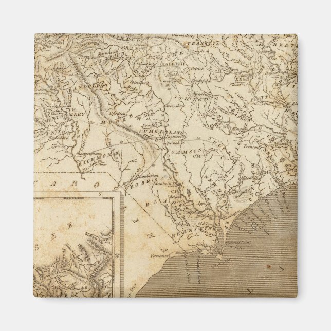 North Carolina Map by Arrowsmith Magnet (Front)