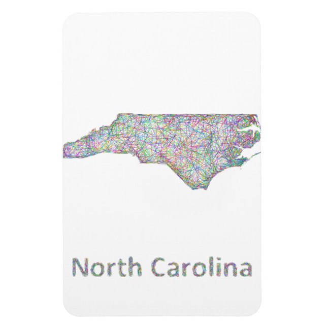 North Carolina map Magnet (Vertical)