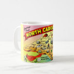 North Carolina Map Mug<br><div class="desc">A fun vintage postcard map of the North Carolina repurposed on a mug.</div>
