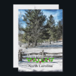 North Carolina, Merry Christmas, Holiday Card<br><div class="desc">North Carolina winter landscape photograph,  Merry Christmas!</div>