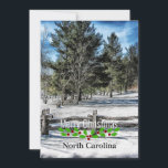 North Carolina, Merry Christmas, Holiday Card<br><div class="desc">North Carolina winter landscape photograph,  Merry Christmas!</div>