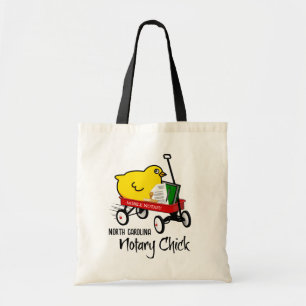 North Carolina Mobile Notary Chick Red Wagon Tote Bag