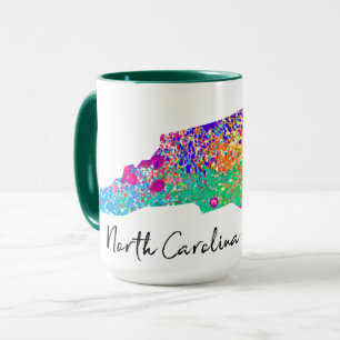 North Carolina Modern Map Mug