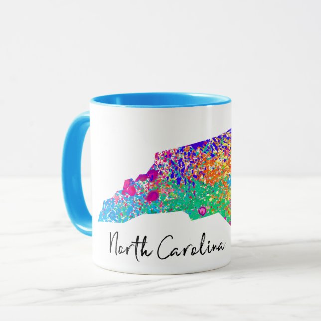 North Carolina Modern Map Mug (Front Left)