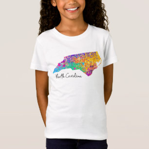 North Carolina Modern Map T-Shirt