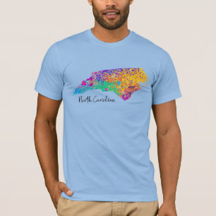 North Carolina Modern Map T-Shirt