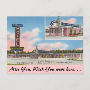 North Carolina, Morgan's Motel, Rocky Mount Postcard