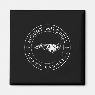 North Carolina Mountain State Shape Hiking Mt Mitc Magnet