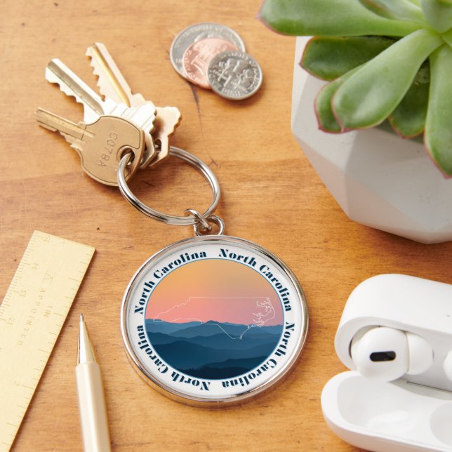 North Carolina Mountains Key Ring (Desk)