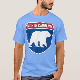 North Carolina NC Bear Crossing Interstate Highway T-Shirt
