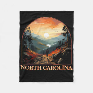 North Carolina Nc Hiking Mountain State Pride Fleece Blanket