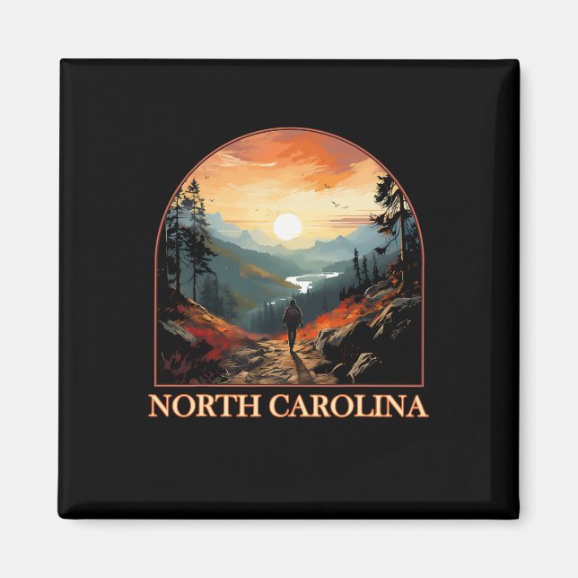 North Carolina Nc Hiking Mountain State Pride  Magnet (Front)