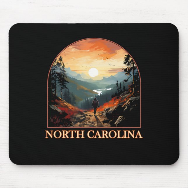 North Carolina Nc Hiking Mountain State Pride  Mouse Mat (Front)
