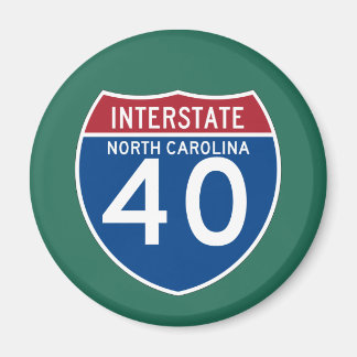 North Carolina NC I-40 Interstate Highway Shield - Magnet