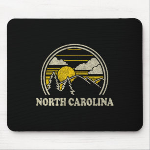 North Carolina Nc T Shirt Vintage Hiking Mountains Mouse Mat