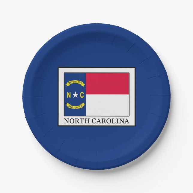 North Carolina Paper Plate (Front)