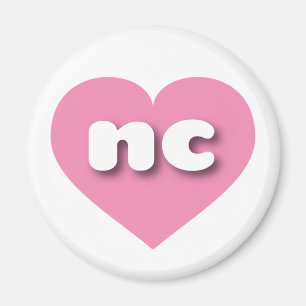 North Carolina pink heart - I love nc Magnet