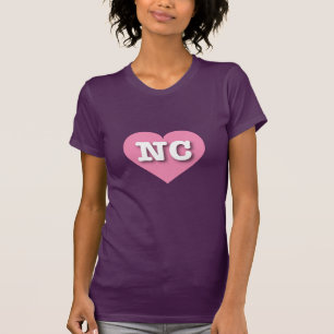 North Carolina Pink Heart - I love NC T-Shirt