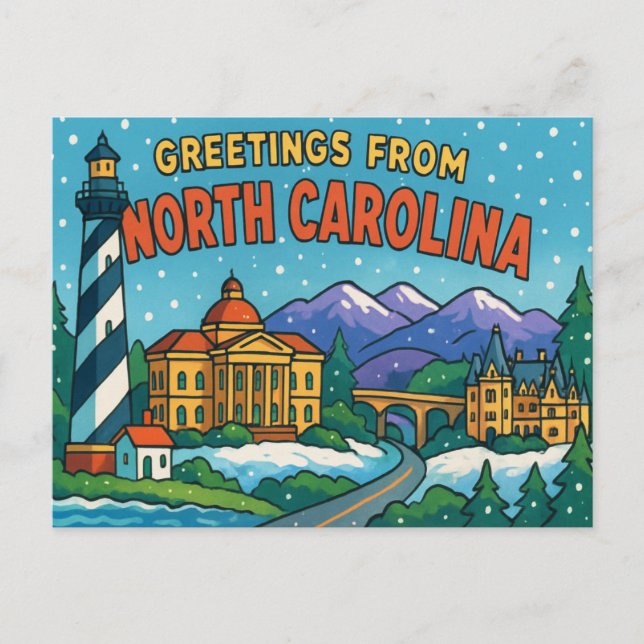 NORTH CAROLINA Postcard (Front)