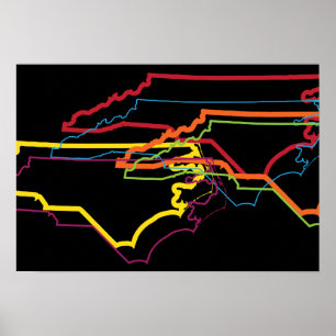 north carolina pride blur poster