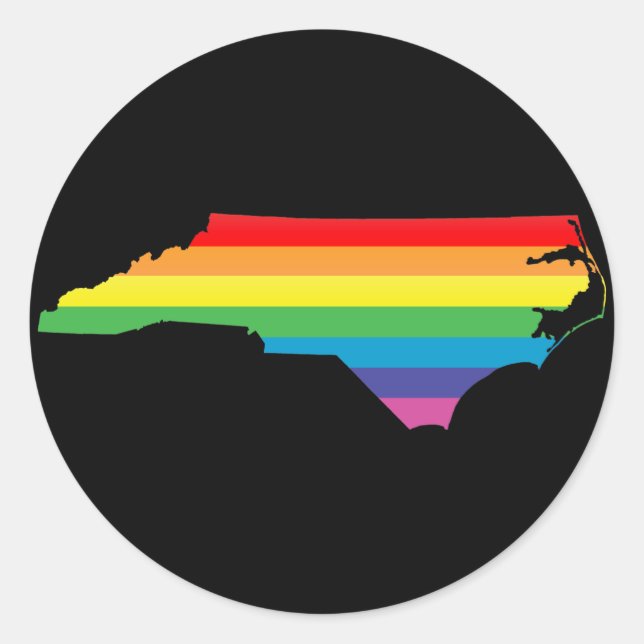 north carolina pride. classic round sticker (Front)