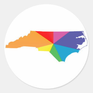 north carolina pride. classic round sticker