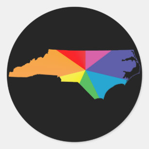 north carolina pride. classic round sticker