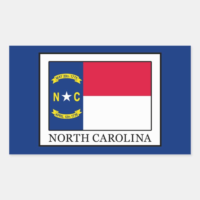 North Carolina Rectangular Sticker (Front)