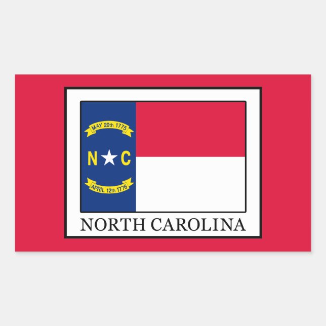 North Carolina Rectangular Sticker (Front)