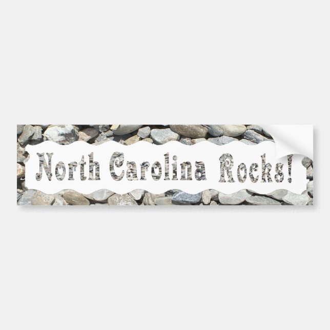 NORTH CAROLINA ROCKS-BUMPER STICKER (Front)