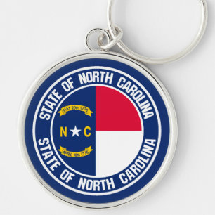 North Carolina Round Emblem Key Ring