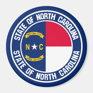 North Carolina Round Emblem Magnet