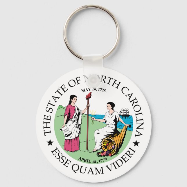 North Carolina sign Key Ring (Front)