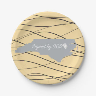 North Carolina ,Signed by God Paper Plate