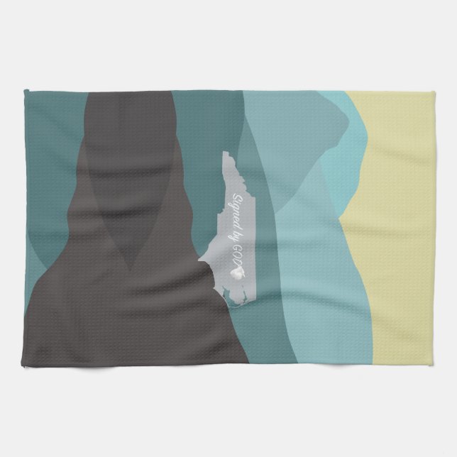 North Carolina, Signed by God Tea Towel (Horizontal)