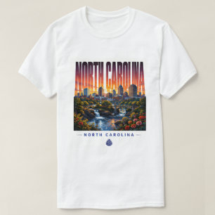 North Carolina Skyline Waterfalls Mountain Escape T-Shirt