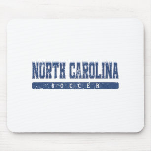 North Carolina Soccer Blue Vintage Text Mouse Mat
