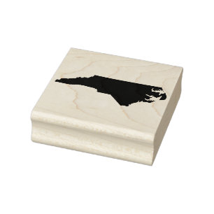 North Carolina Solid Rubber Art Stamp