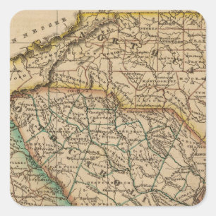 North Carolina, South Carolina, Georgia Square Sticker