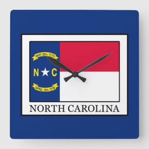 North Carolina Square Wall Clock