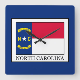 North Carolina Square Wall Clock