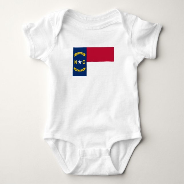 North Carolina State Flag Baby Bodysuit (Front)