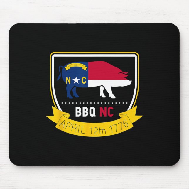 North Carolina State Flag Bbq Nc 1776 Independence Mouse Mat (Front)