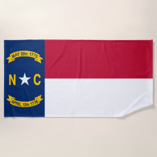 North Carolina State Flag Beach Towel