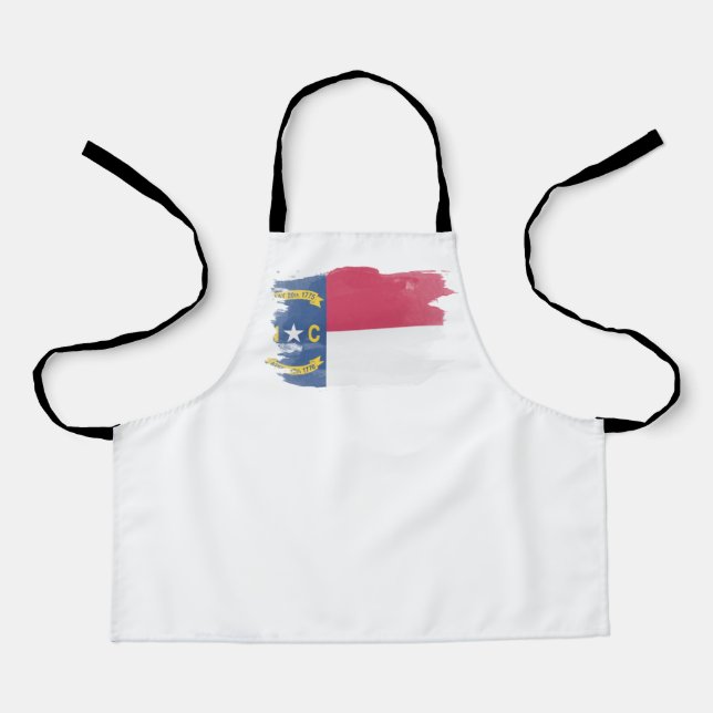 North Carolina state flag brush stroke, Apron (Front)