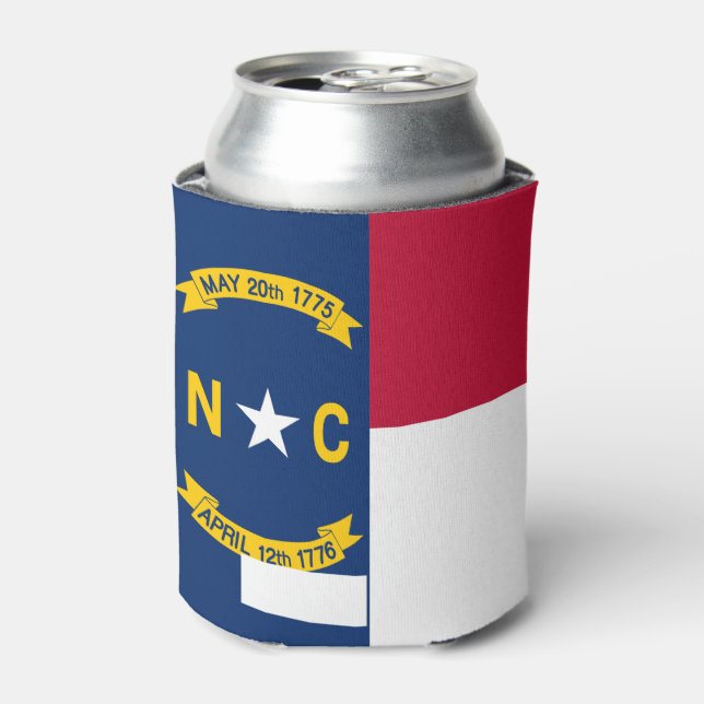 North Carolina State Flag Can Hugger Can Cooler (Can Front)