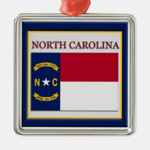 North Carolina State Flag Christmas Ornament